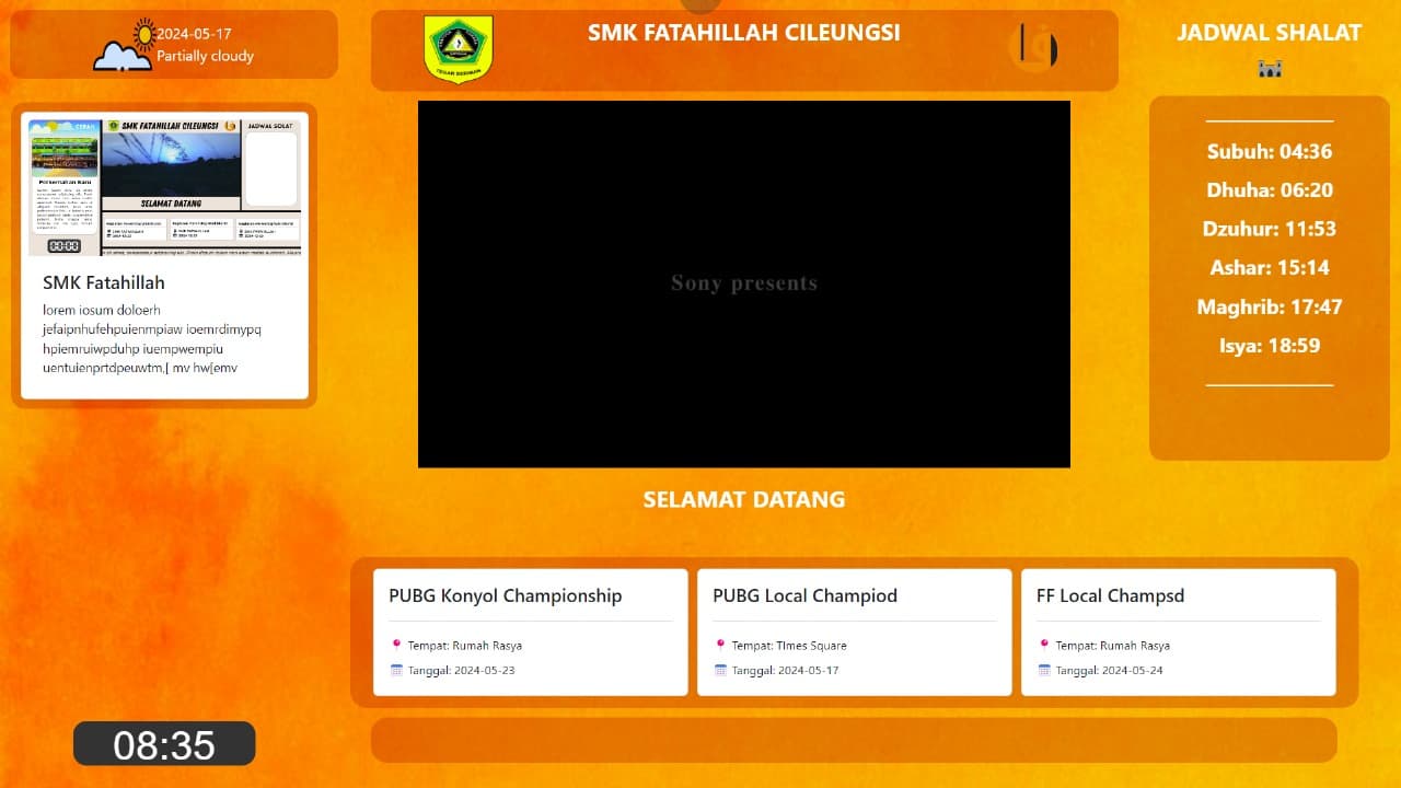 School Information Display